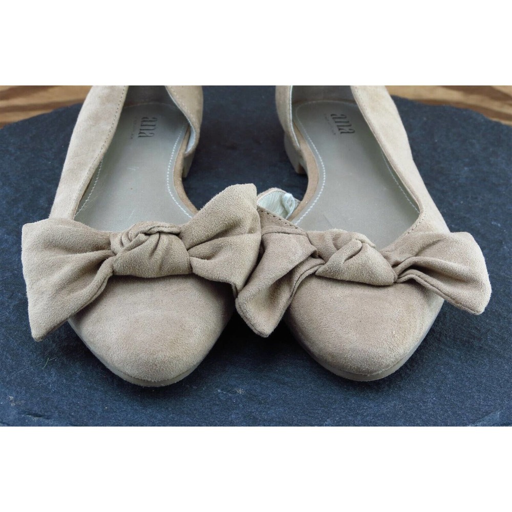 a.n.a Women Sz 7.5 M Brown D'orsay Leather Shoes Dorothy